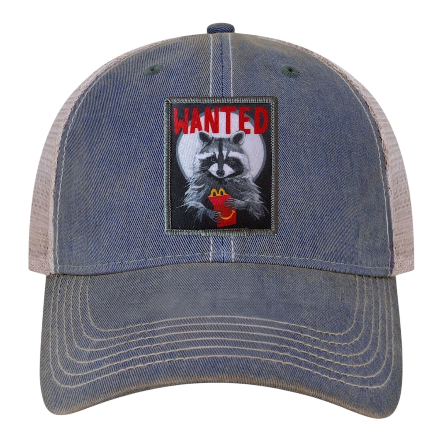 WANTED Trucker Hat Hats FlynHats Navy/Khaki