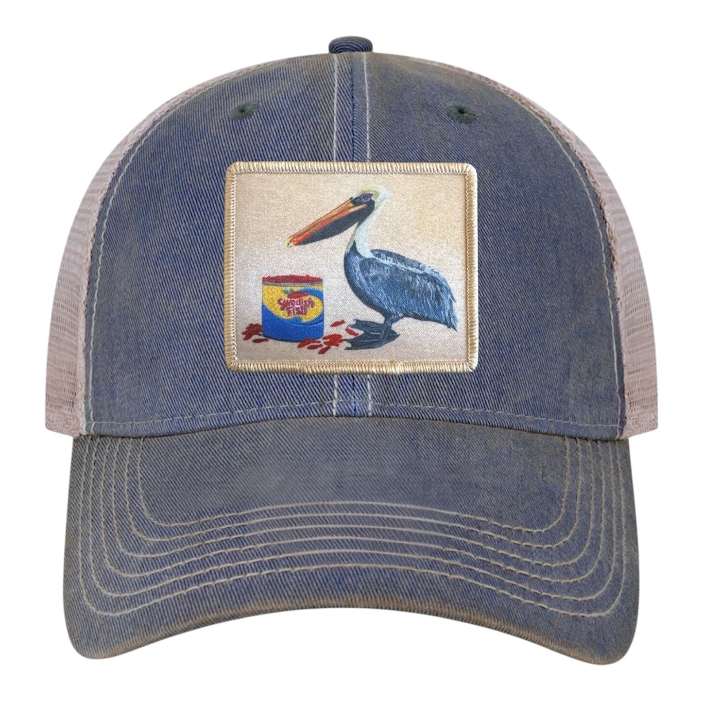 Gone Fishin' Trucker Hat Hats FlynHats Navy/Khaki
