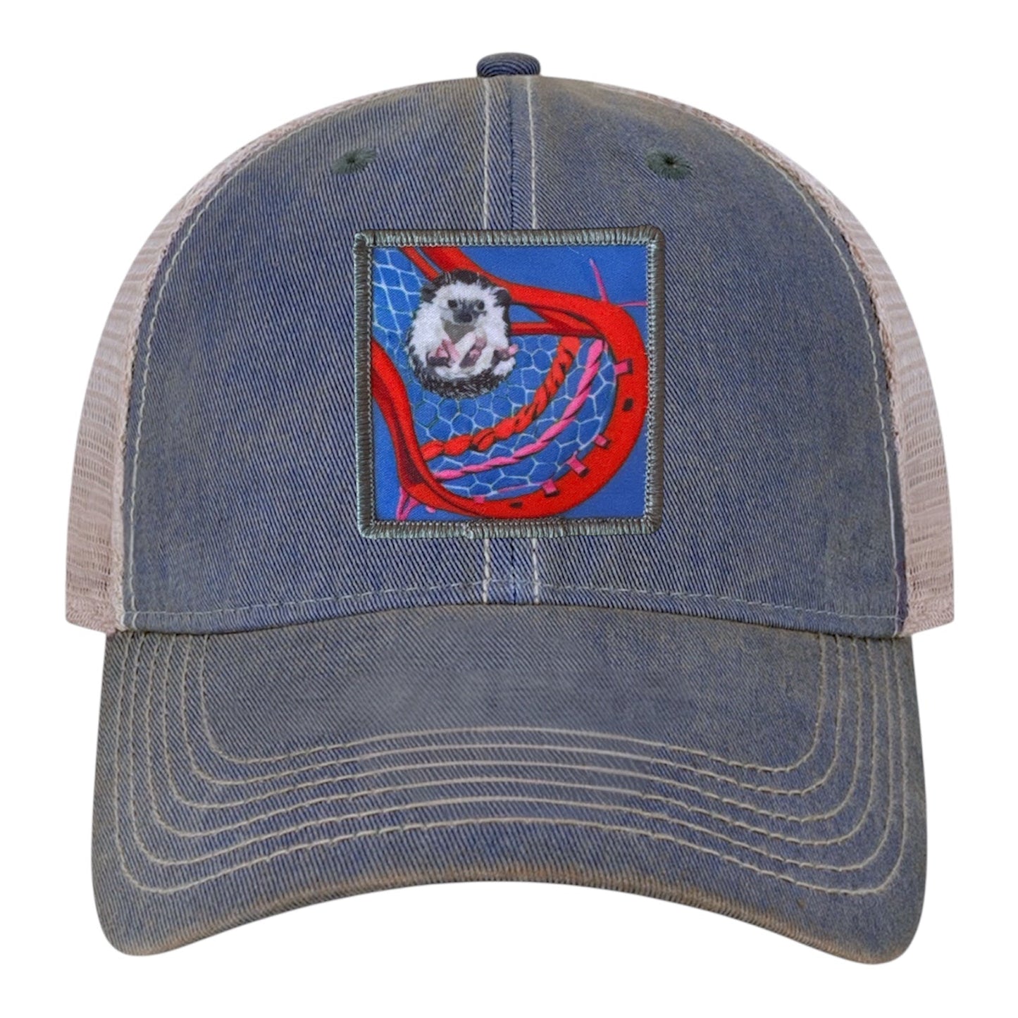 Ball Hog Trucker Hat Hats FlynHats Navy/Khaki