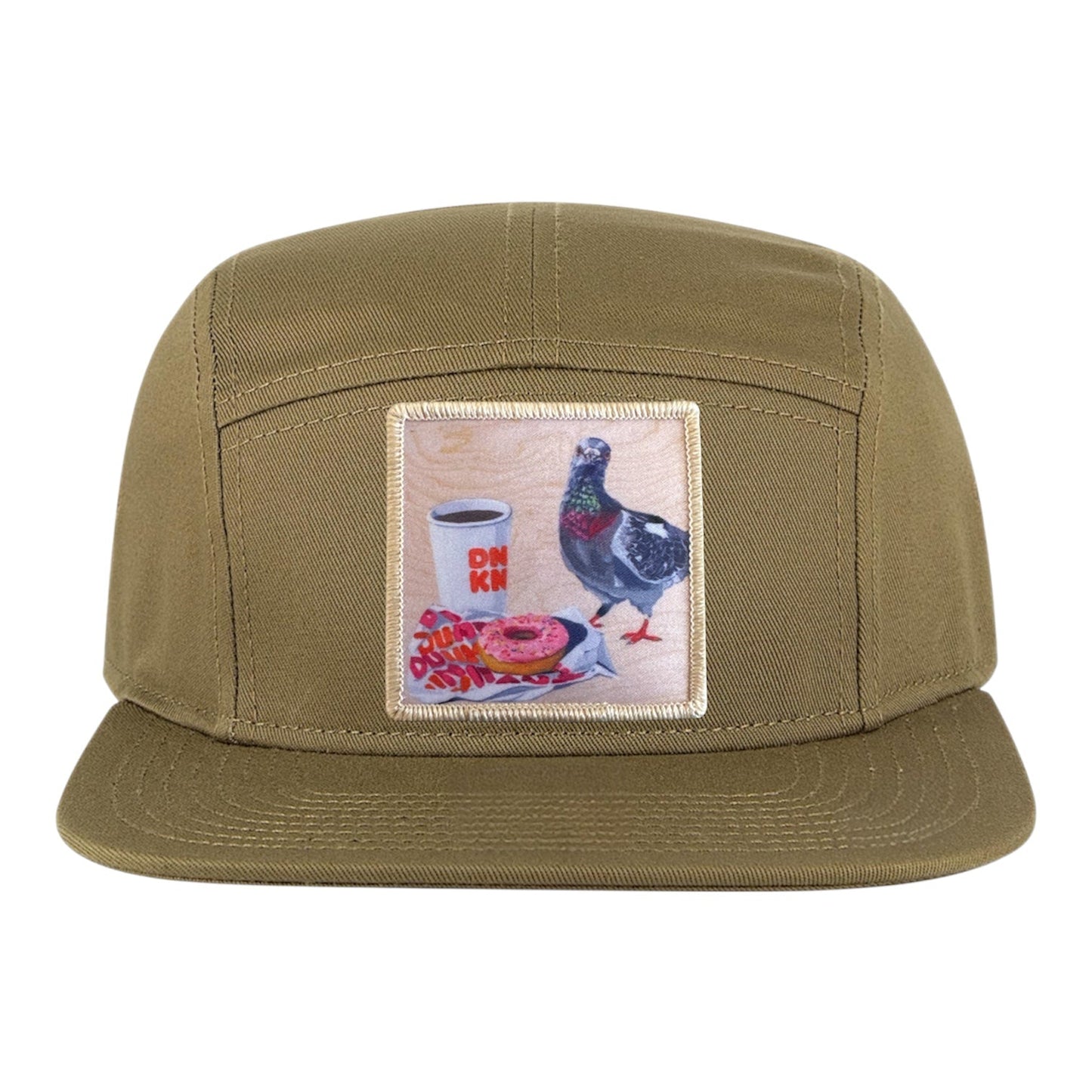 Pigeons Run On Donuts Camper Hat Hats FlynHats Coyote
