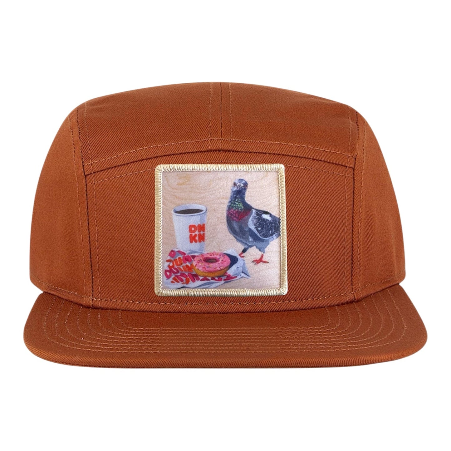 Pigeons Run On Donuts Camper Hat Hats FlynHats Orange