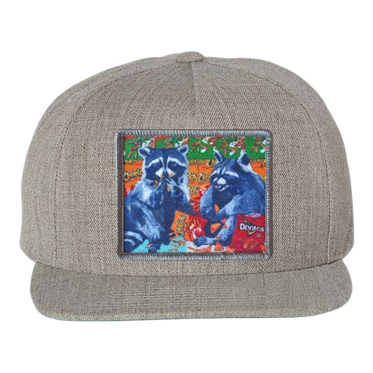 Junkfood Bandits Snapback Cap Hats FlynHats Heather Grey