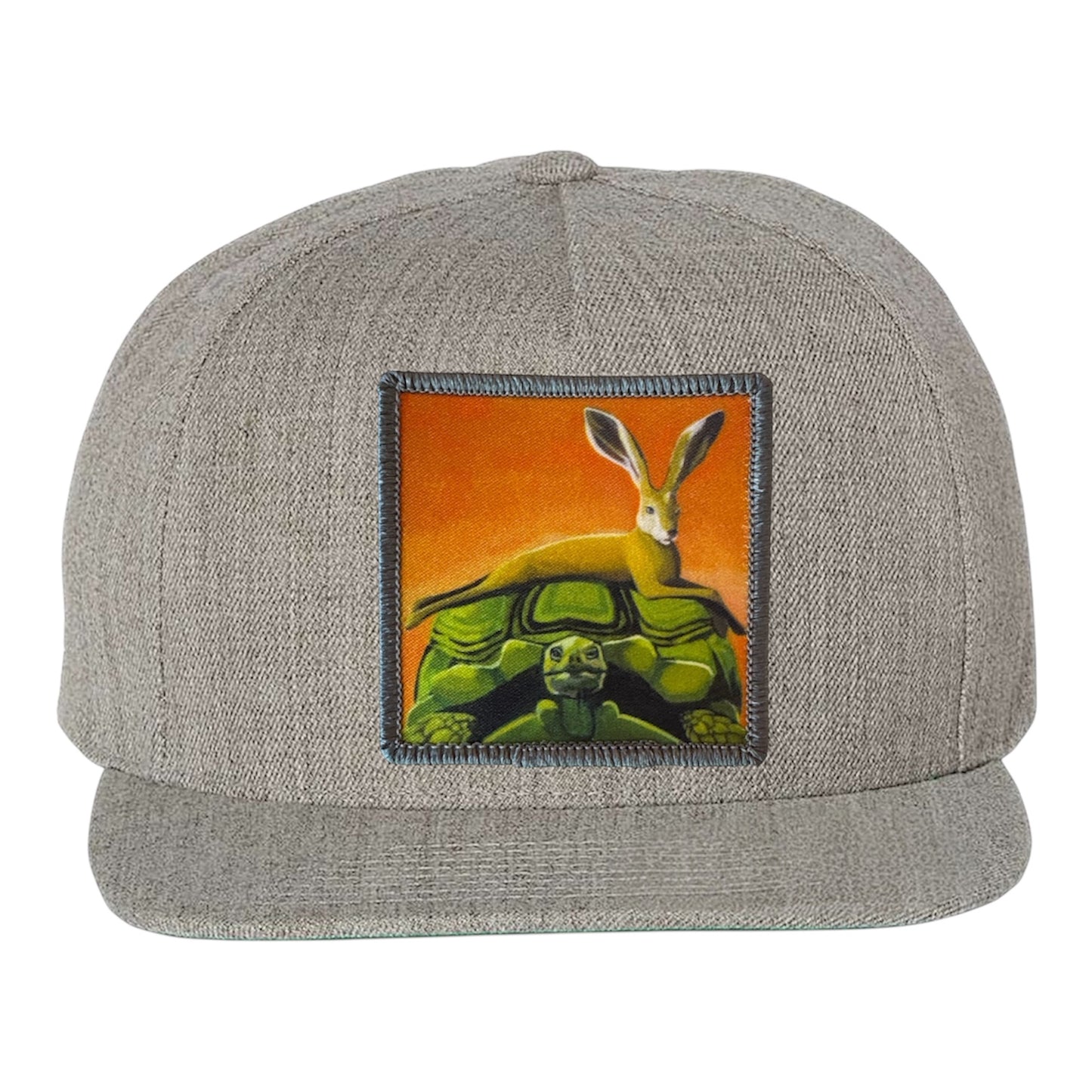 Heather Grey Snapback Hats Flyn Costello The Tortoise by a Hare