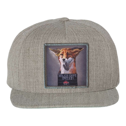 The Usual Suspects: Fox Snapback Cap Hats FlynHats Heather Grey