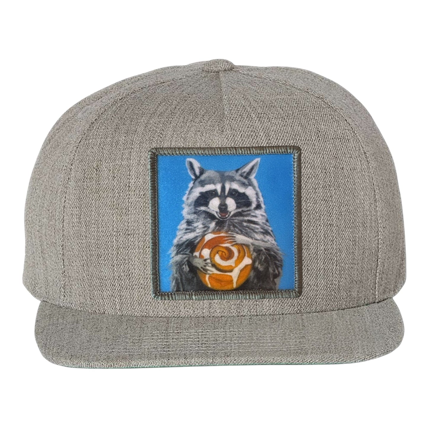 Cinnabun Bandit Snapback Cap Hats FlynHats Heather Grey