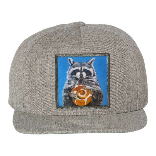 Cinnabun Bandit Snapback Cap Hats FlynHats Heather Grey