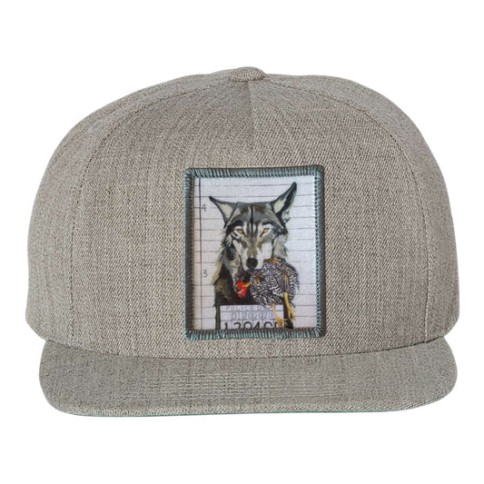 The Usual Suspects: Wolf Snapback Cap Hats FlynHats Heather Grey