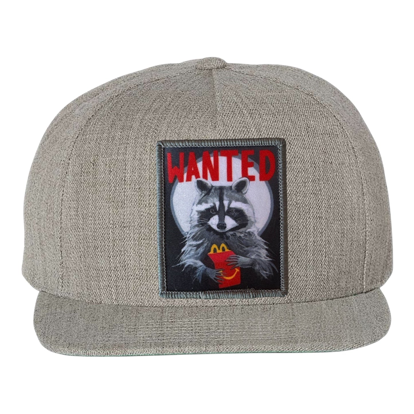 WANTED Snapback Cap Hats FlynHats Heather Grey
