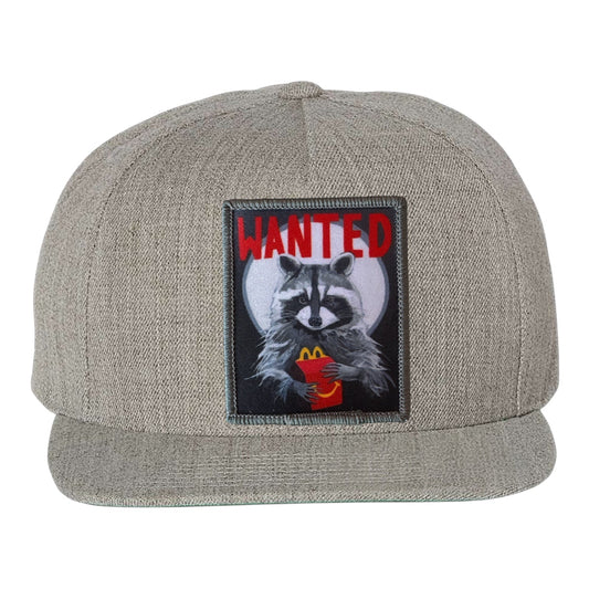 WANTED Snapback Cap Hats FlynHats Heather Grey