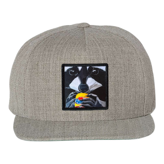 The Snack Kid Snapback Cap Hats FlynHats Heather Grey