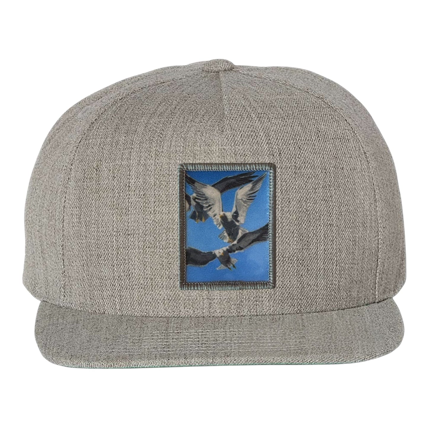 Flock Of Seagulls Snapback Cap Hats FlynHats Heather Grey