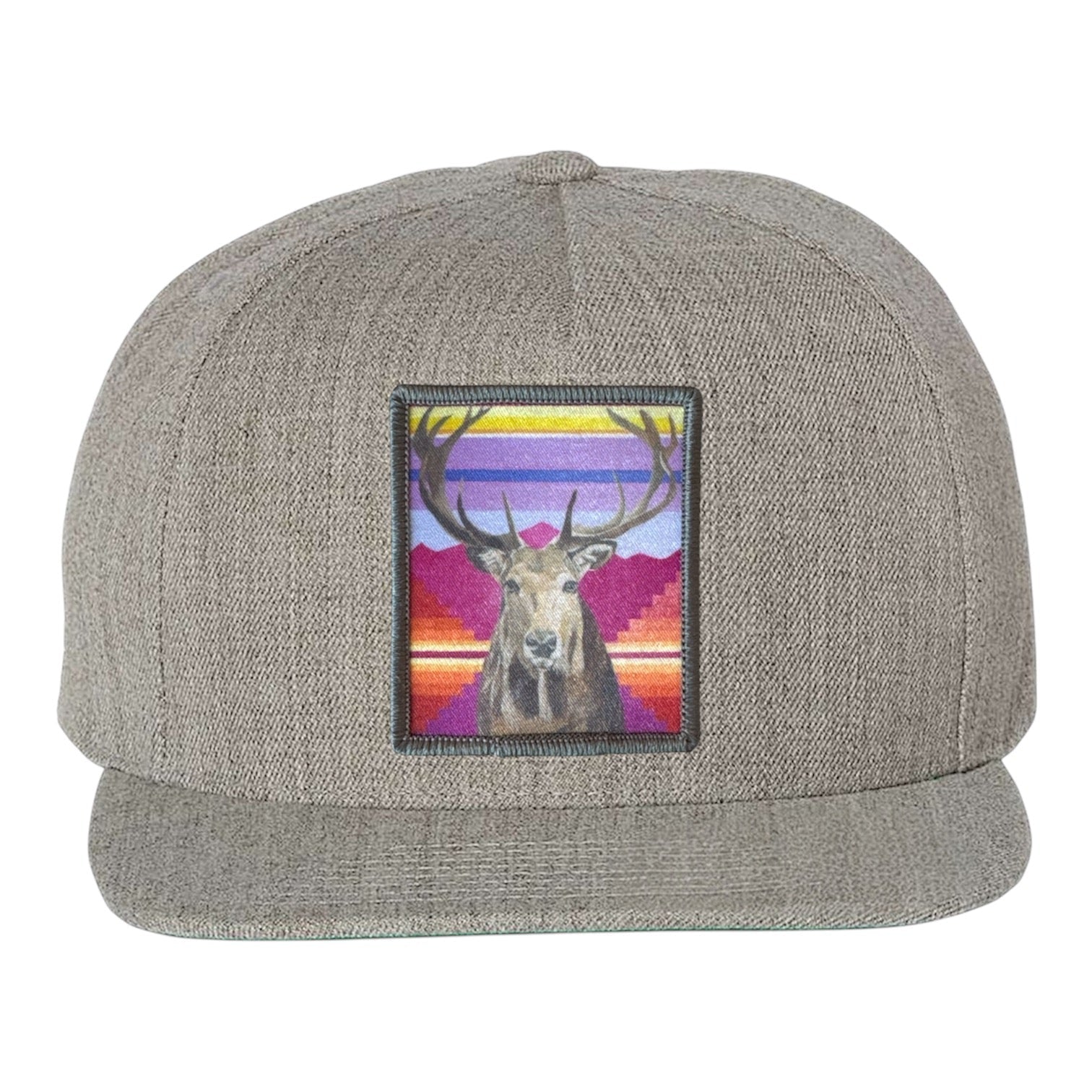 Elk Snapback Cap Hats FlynHats Heather Grey