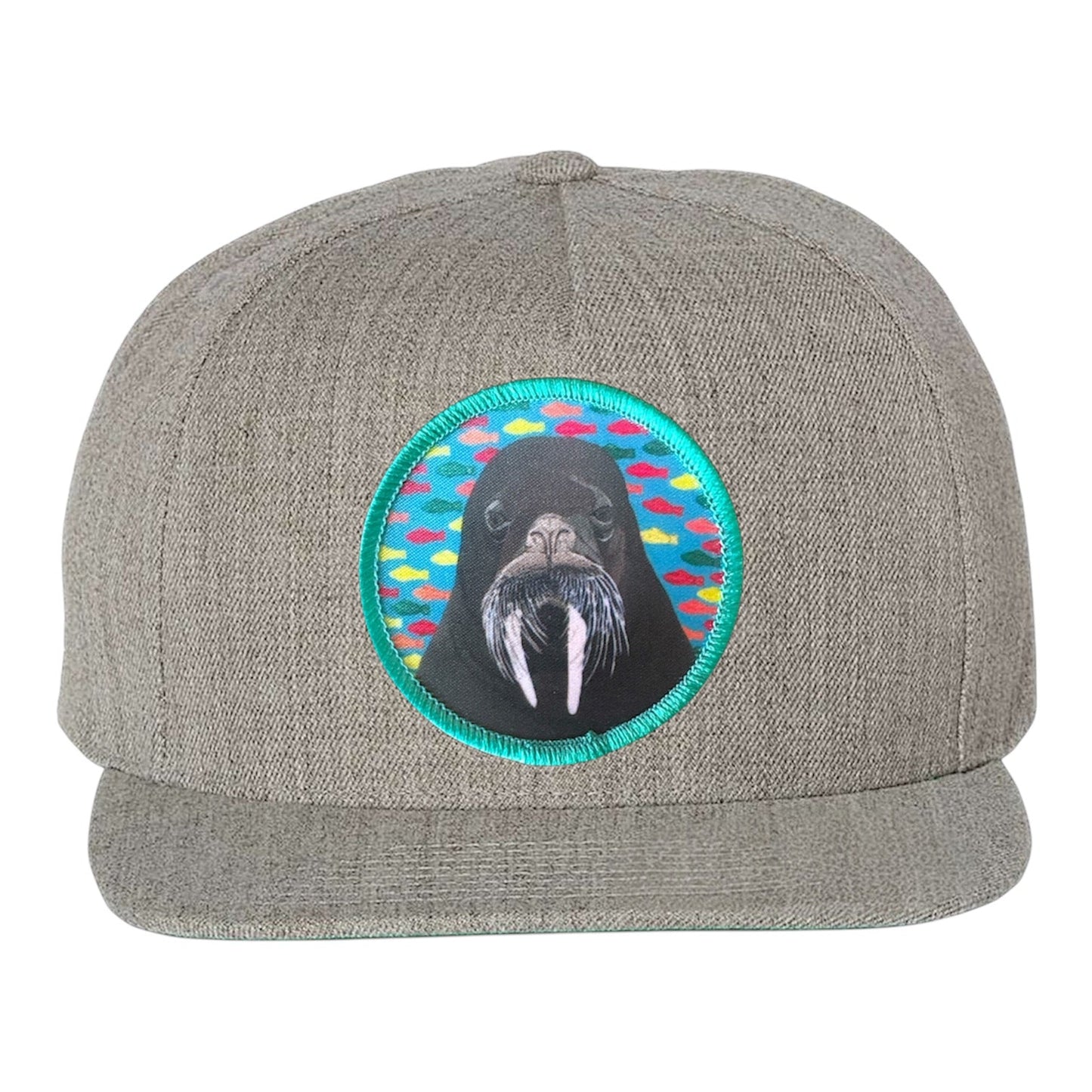 Walrus Snapback Cap Hats FlynHats Heather Grey