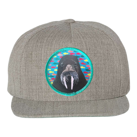 Walrus Snapback Cap Hats FlynHats Heather Grey