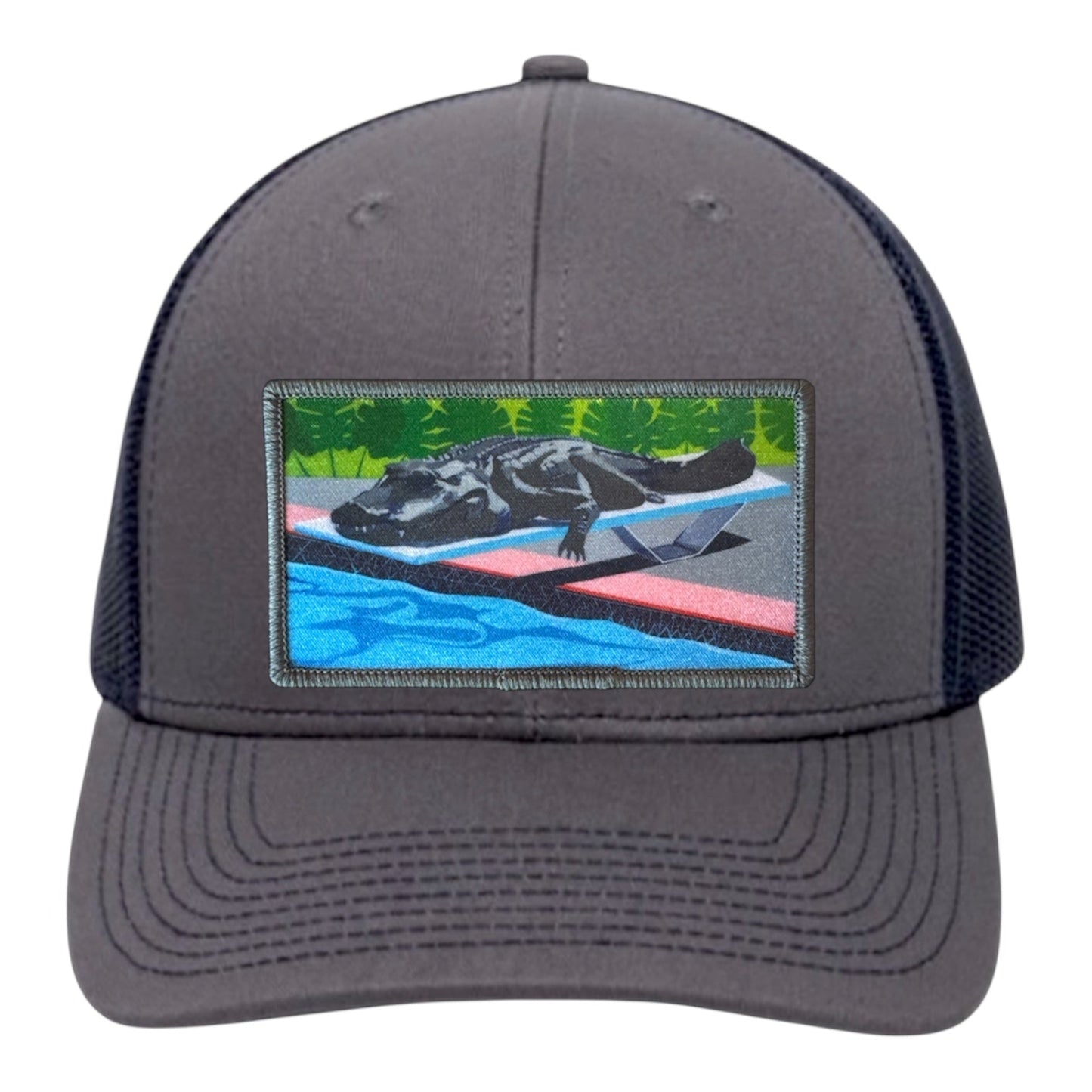 Pool Party Canceled Trucker Hat Hats FlynHats Charcoal/Navy