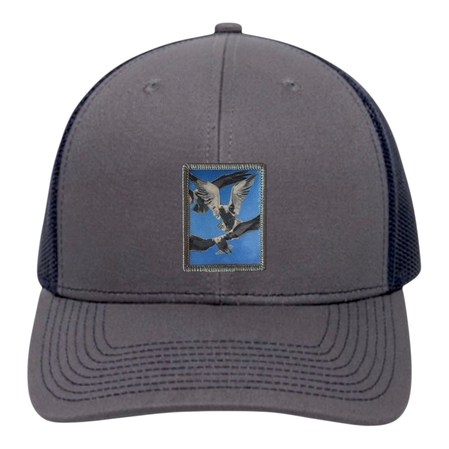 Flock Of Seagulls Trucker Hat Hats FlynHats Charcoal/Navy