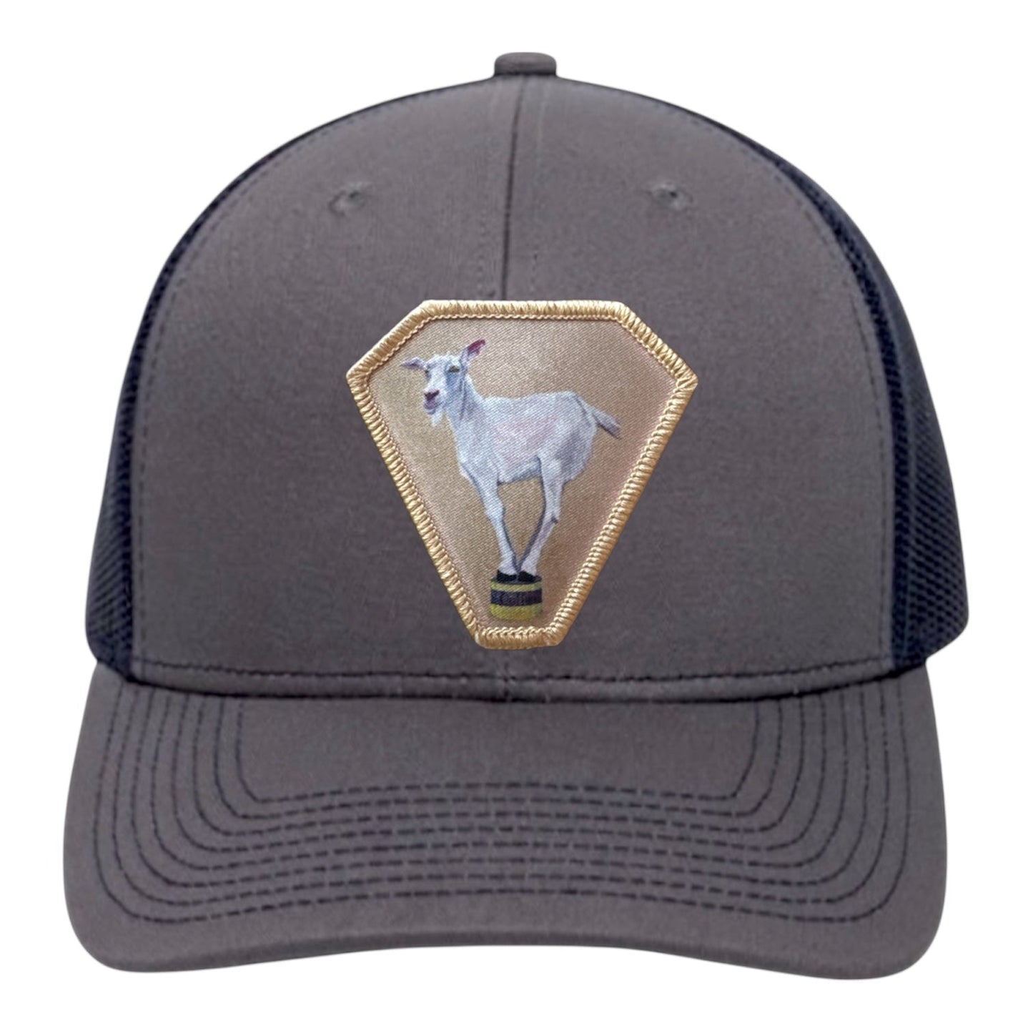 Diamond Goat Trucker Hat Hats FlynHats Charcoal/Navy