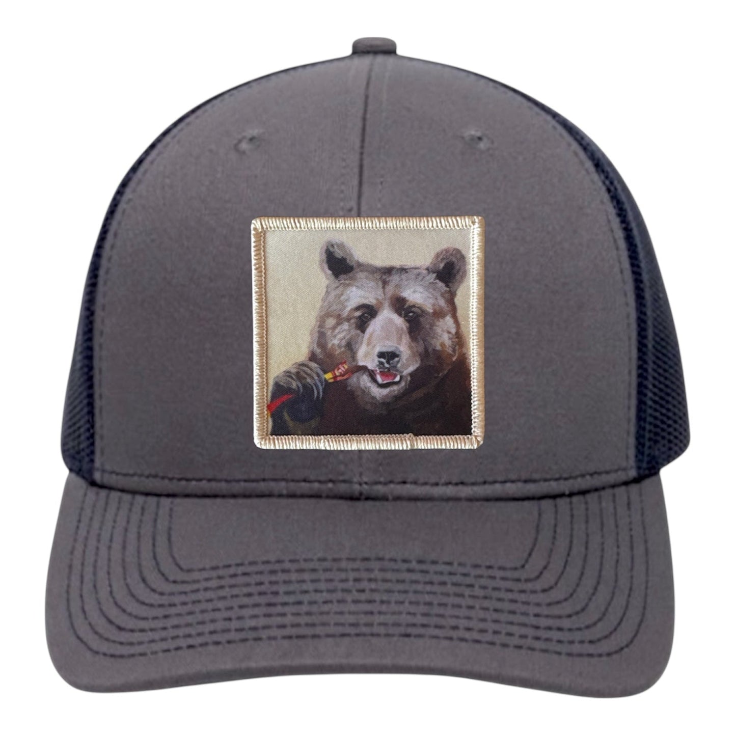 Slim Jim Trucker Hat Hats FlynHats Charcoal/Navy
