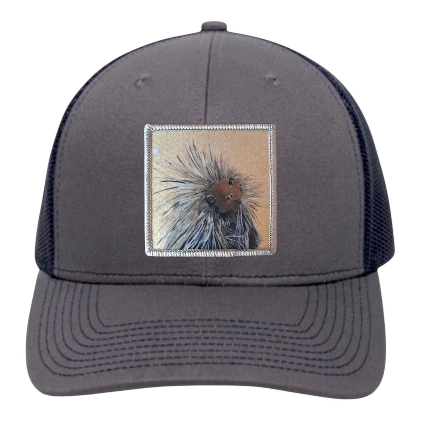 Charcoal/ Navy Trucker Hats Flyn Costello Porcupine