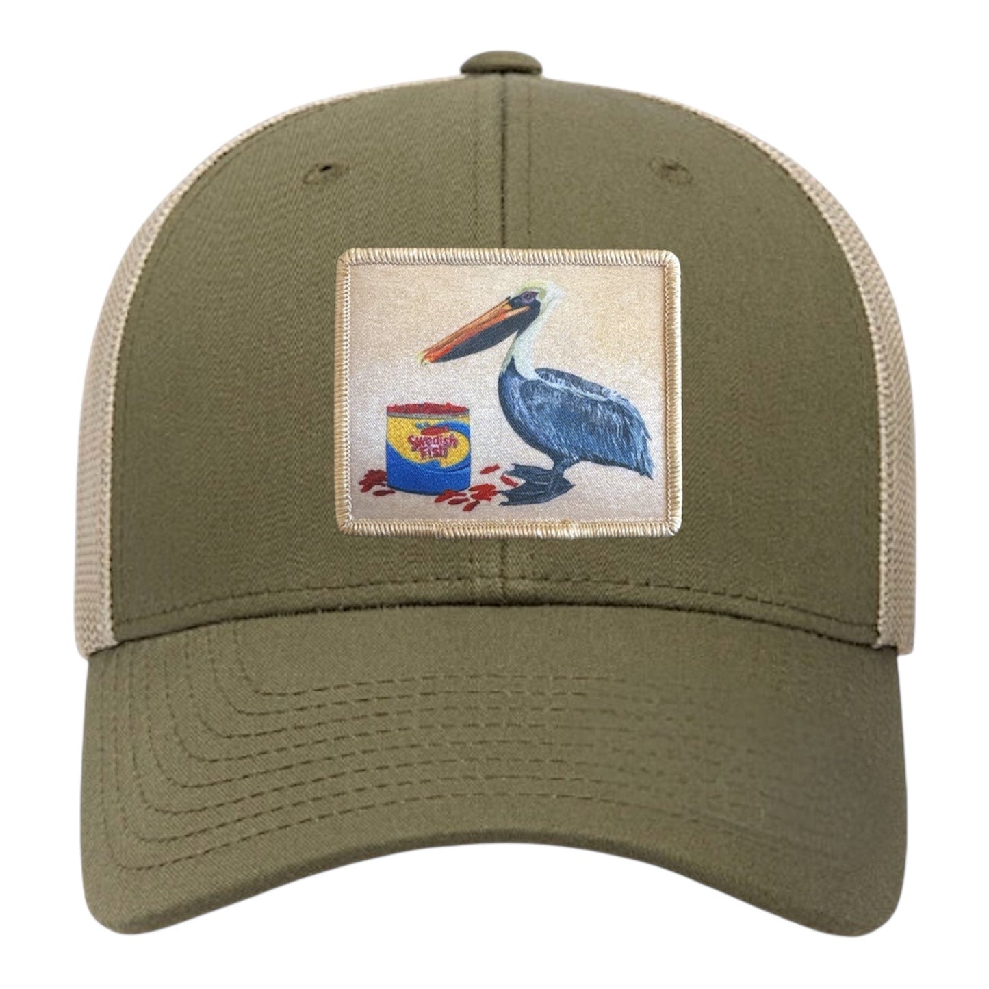 Gone Fishin' Trucker Hat Hats FlynHats Moss-Khaki