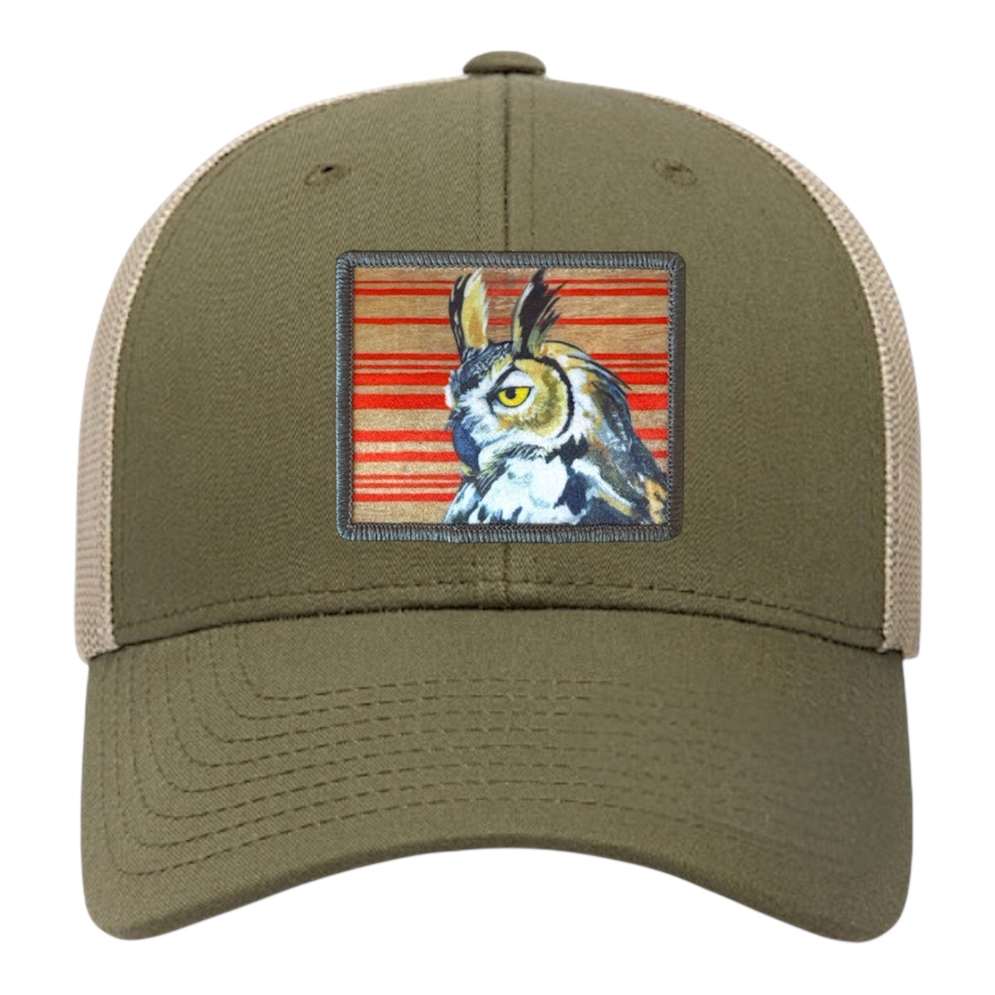 Moss-Khaki Trucker