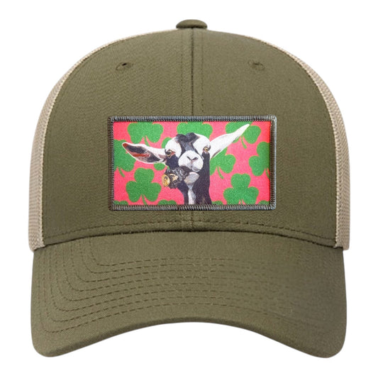 Can Crusher Trucker Hat Hats FlynHats Moss-Khaki