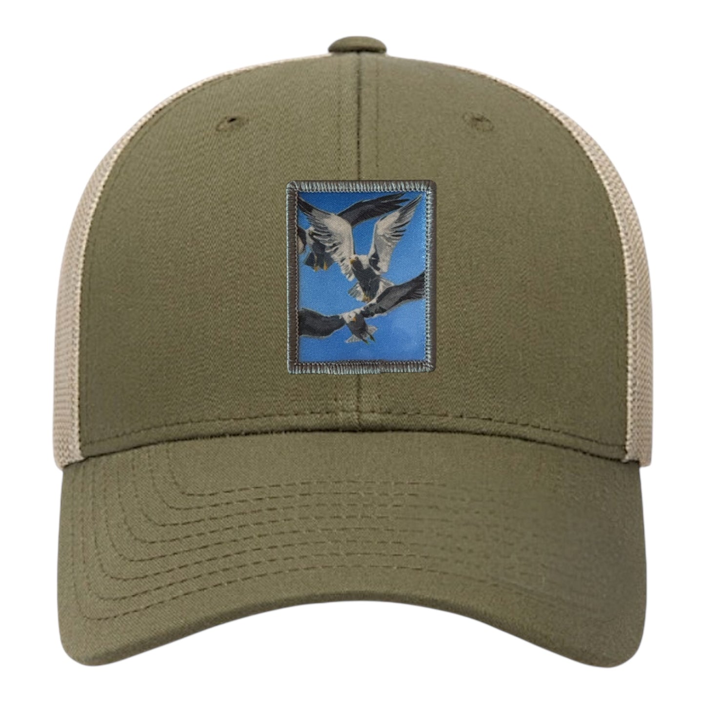 Moss-Khaki Trucker
