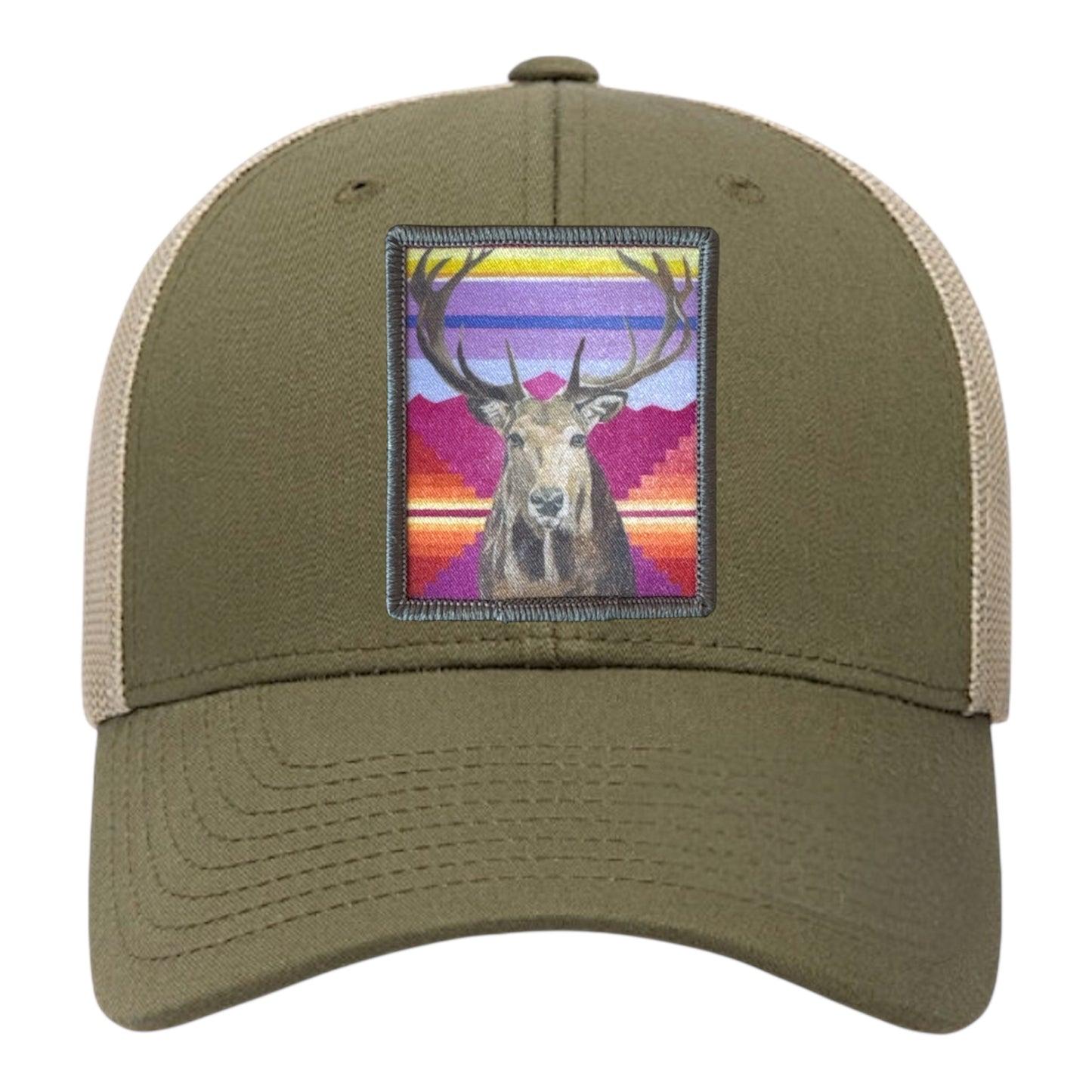 Moss-Khaki Trucker