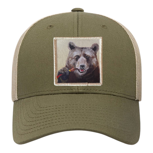 Moss-Khaki Trucker Hats Flyn Costello Slim Jimmy