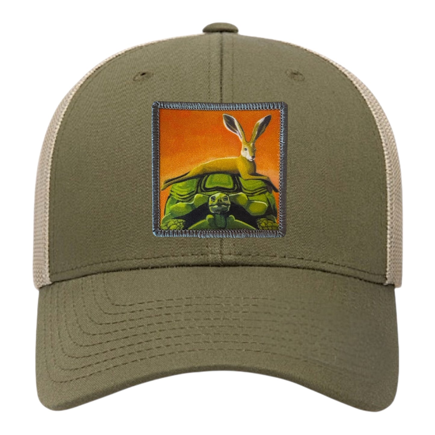 Moss-Khaki Trucker