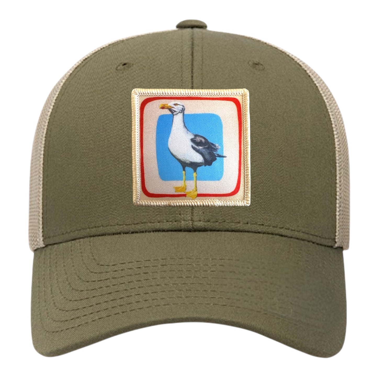 Moss-Khaki Trucker
