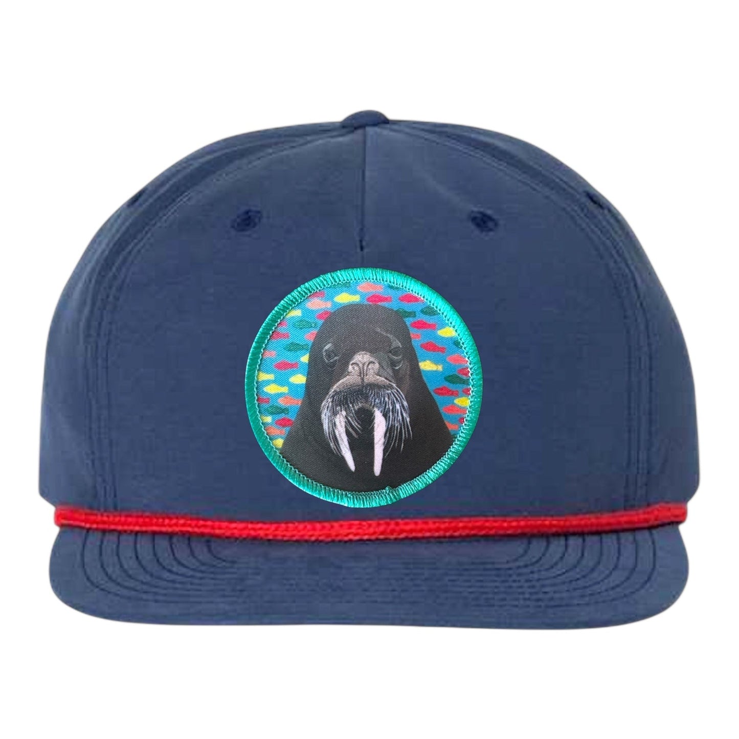 Walrus Rope Cap Hats FlynHats Navy/Red