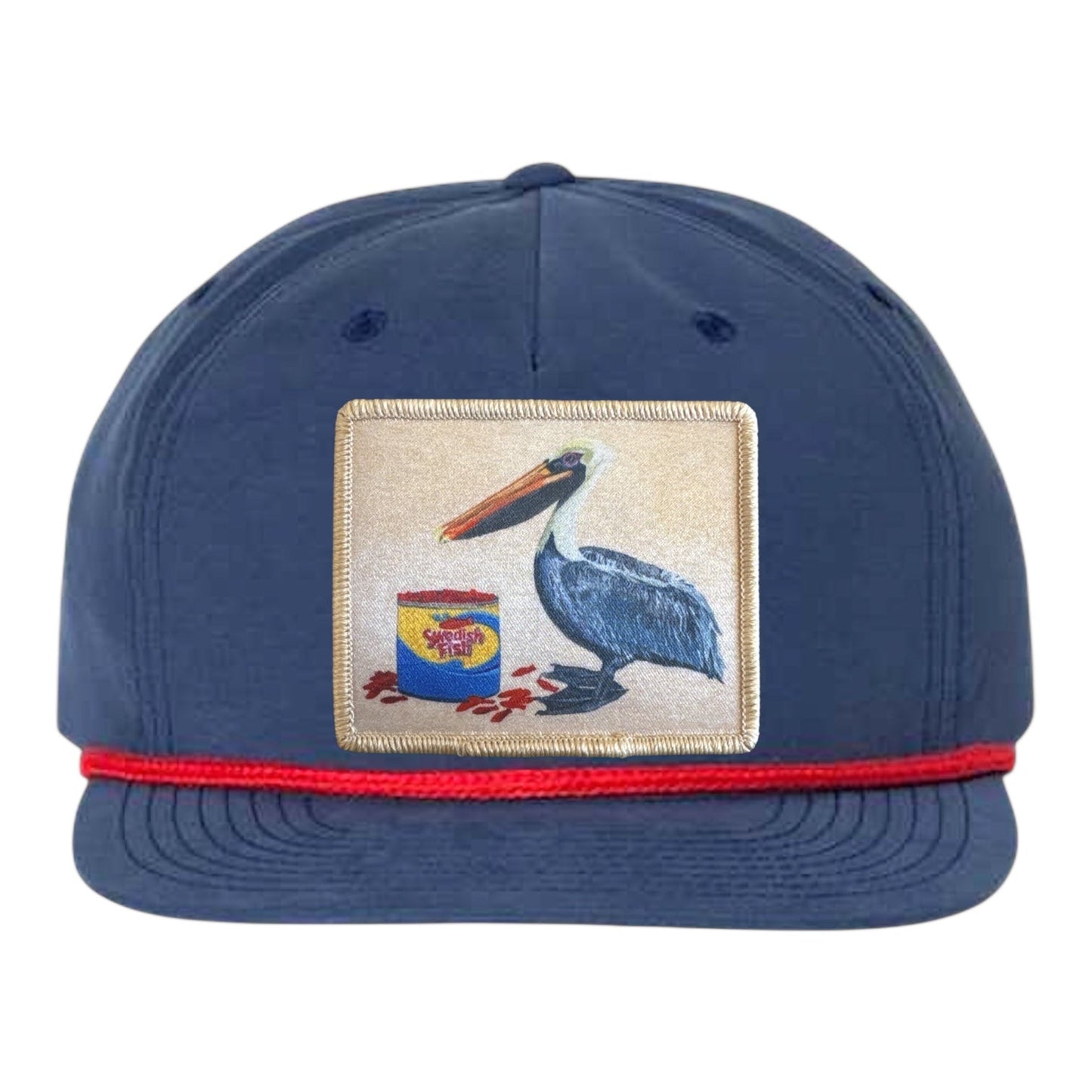 Gone Fishin' Rope Cap Hats FlynHats Navy/Red