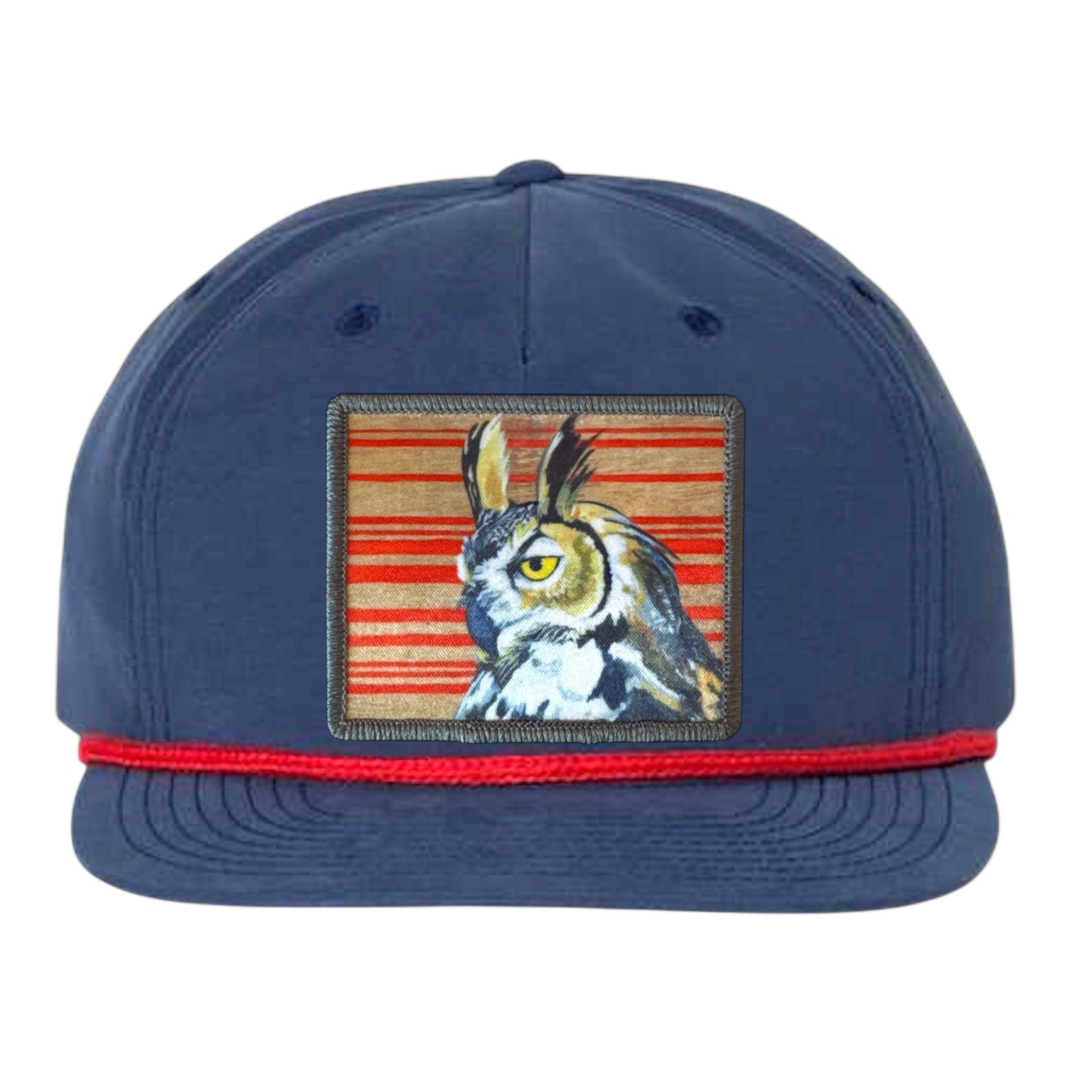 Red Gaia Rope Cap Hats FlynHats Navy/Red