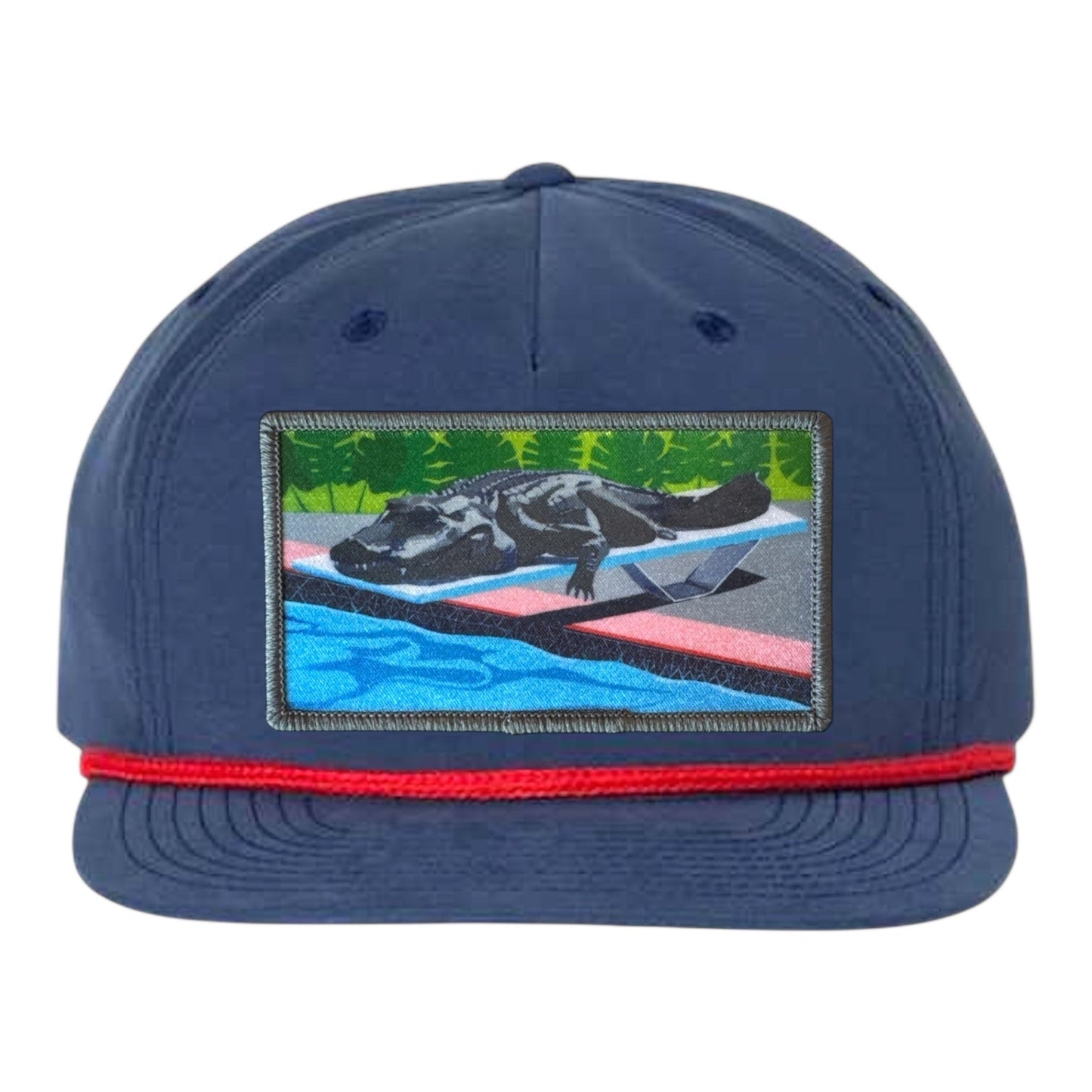 Pool Party Canceled Rope Cap Hats FlynHats Navy/Red