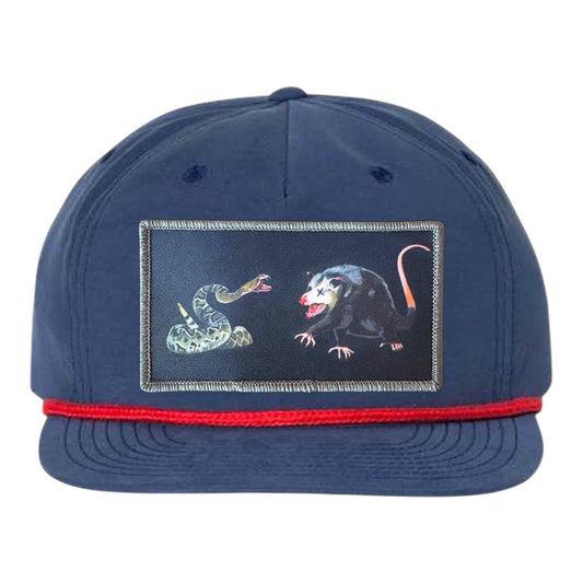 NOT DEAD YET Fangs Out Rope Cap Hats FlynHats Navy/Red