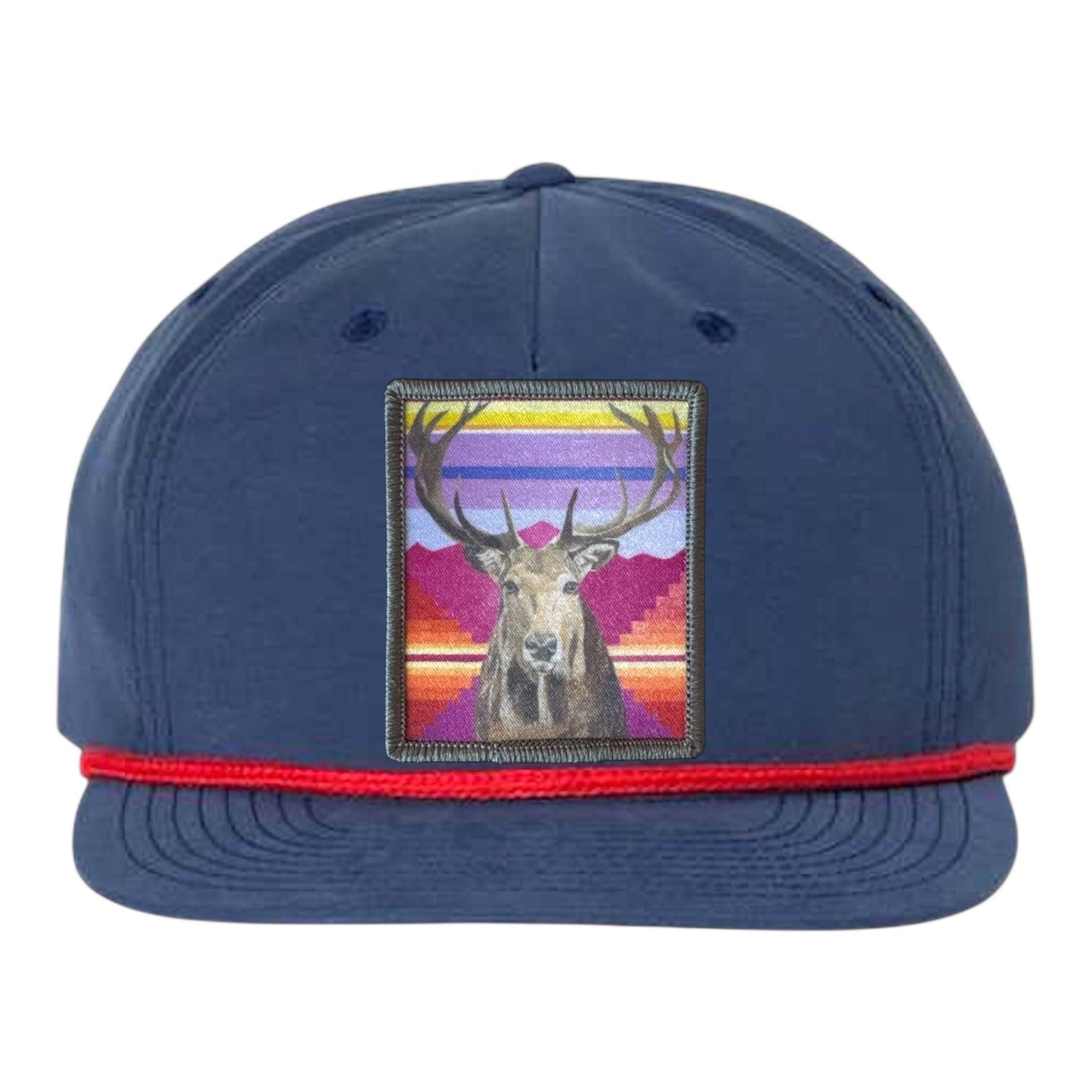Elk Rope Cap Hats FlynHats Navy/Red