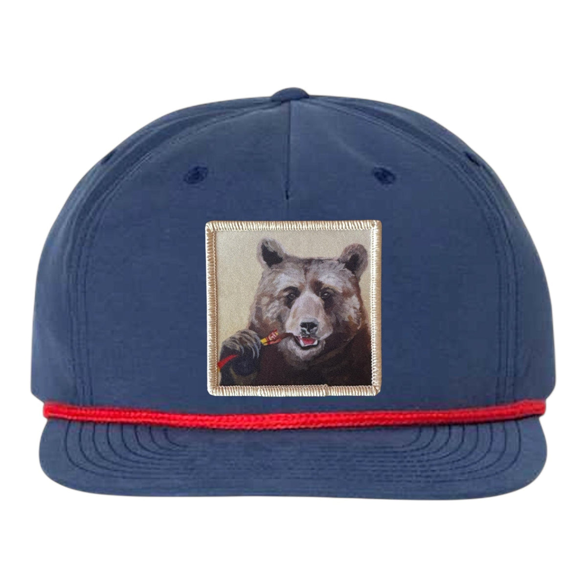 Slim Jim Rope Cap Hats FlynHats Navy/Red