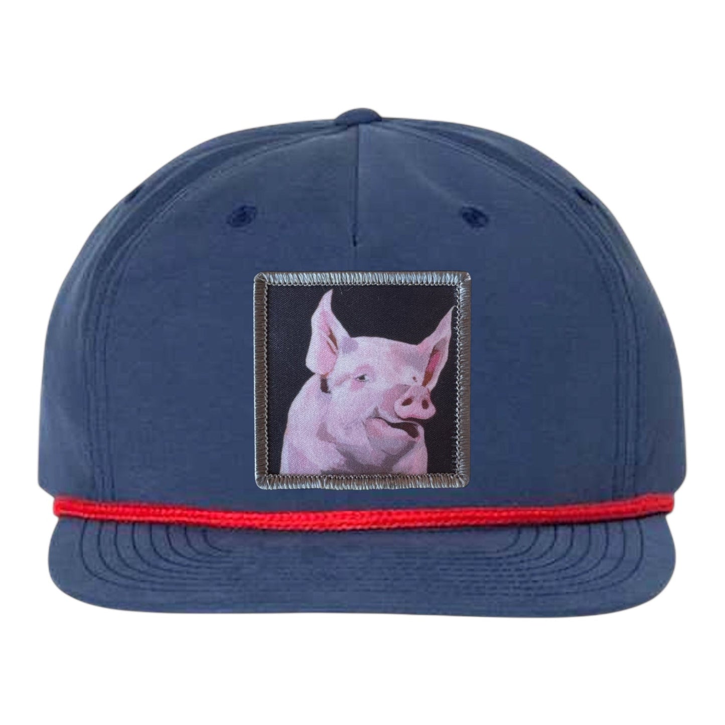 Piggie Rope Cap Hats FlynHats Navy/Red