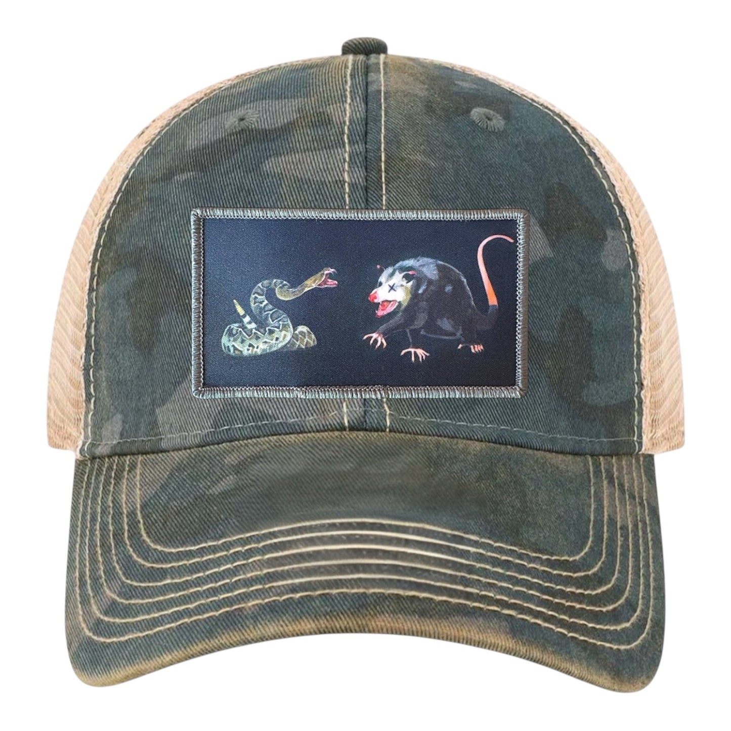 NOT DEAD YET Fangs Out Unstructured Hat Hats FlynHats Navy Camo