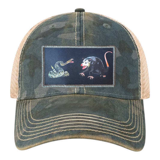 NOT DEAD YET Fangs Out Unstructured Hat Hats FlynHats Navy Camo