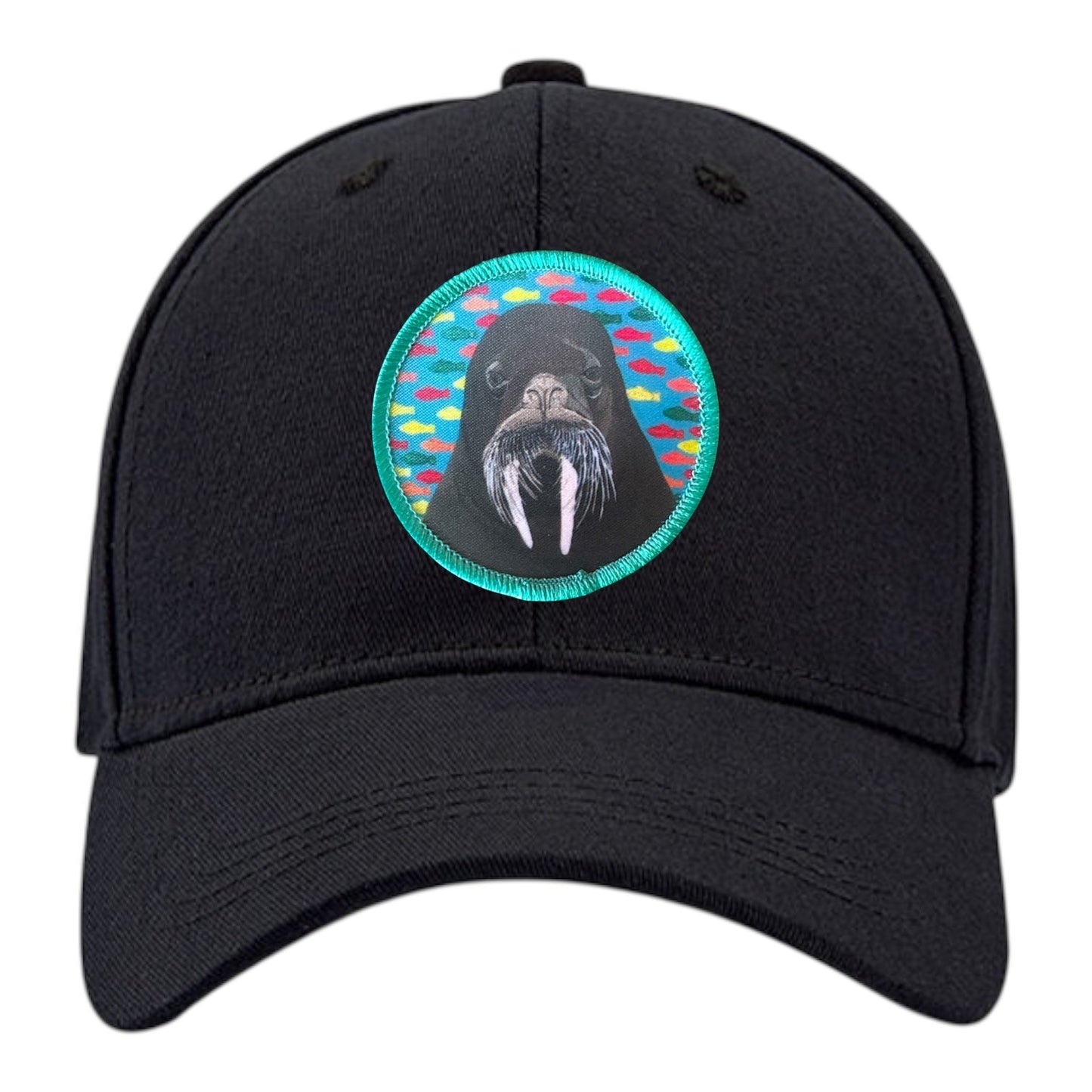 Walrus 6 Panel Baseball Cap Hats FlynHats Black