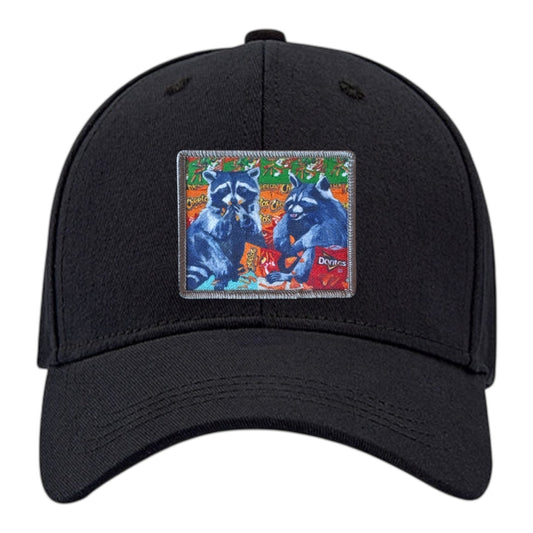 Junkfood Bandits 6 Panel Baseball Cap Hats FlynHats Black