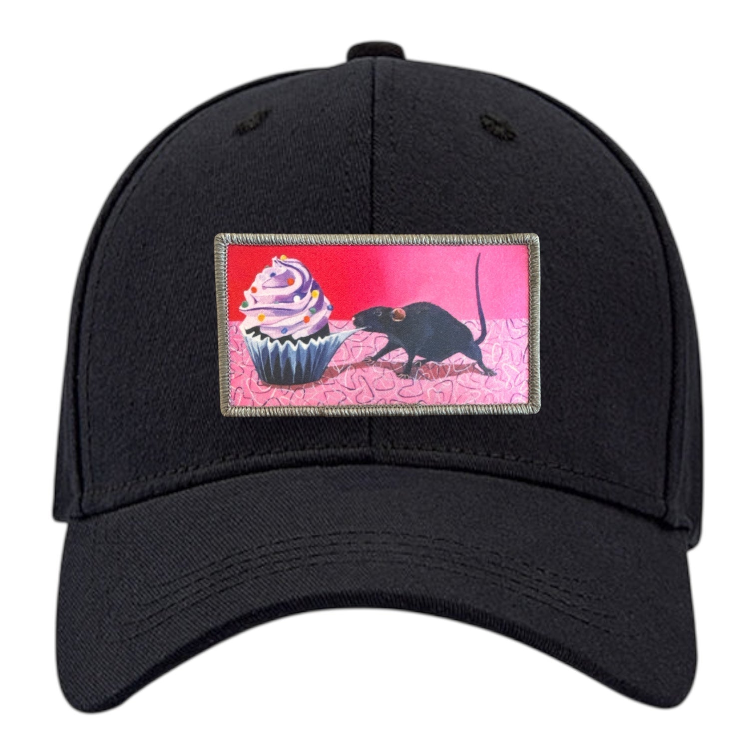 Rats Got My Cake 6 Panel Baseball Cap Hats FlynHats Black