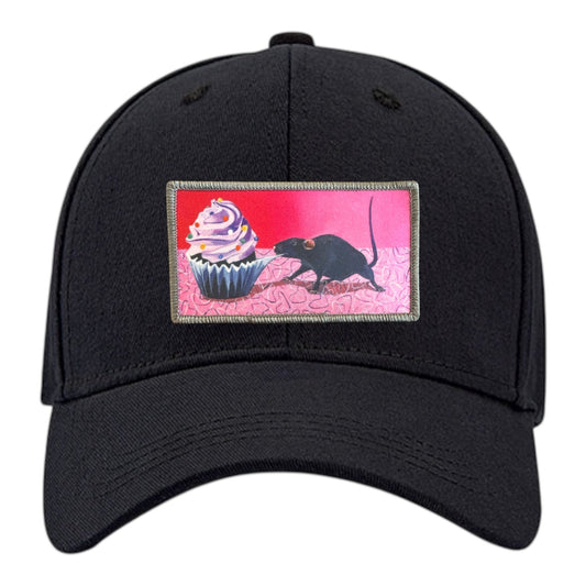 Rats Got My Cake 6 Panel Baseball Cap Hats FlynHats Black