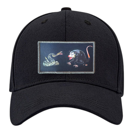 NOT DEAD YET Fangs Out 6 Panel Baseball Cap Hats FlynHats Black