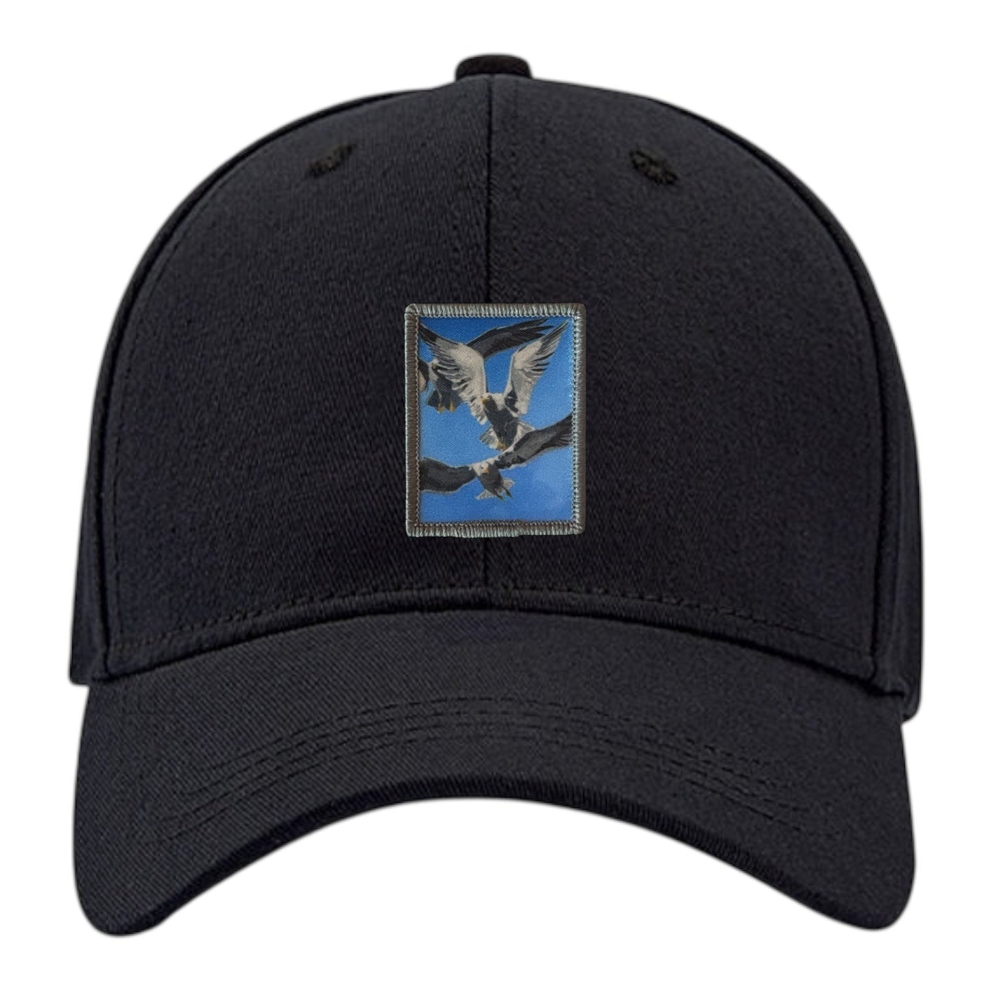 Flock Of Seagulls 6 Panel Baseball Cap Hats FlynHats Black