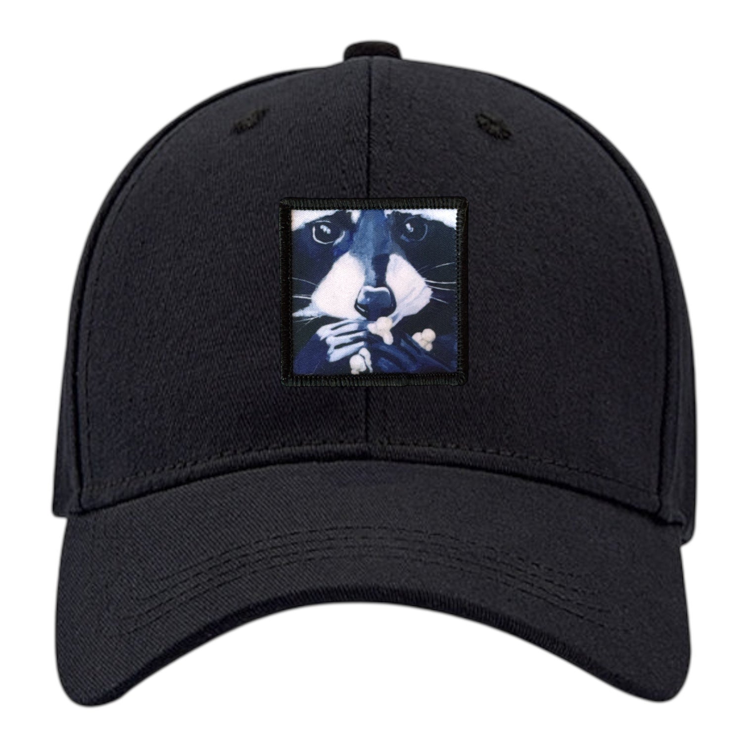 6 Panel Base Ball Cap Hats FlynHats Raccoon Pop