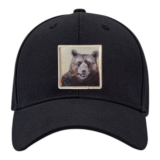 Slim Jim 6 Panel Baseball Cap Hats FlynHats Black