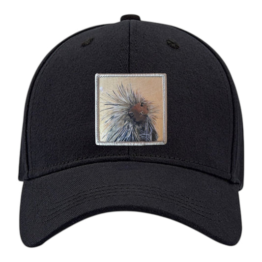 Porcupine 6 Panel Baseball Cap Hats FlynHats Black